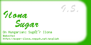 ilona sugar business card